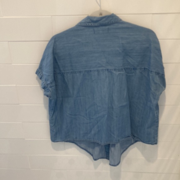 Madewell chambray tie-front top, size S, excellent condition - Picture 3 of 3